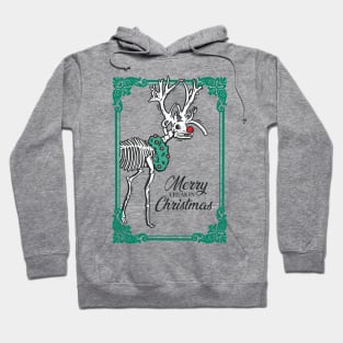 'Merry Freakin Christmas' Skeleton Reindeer Hoodie